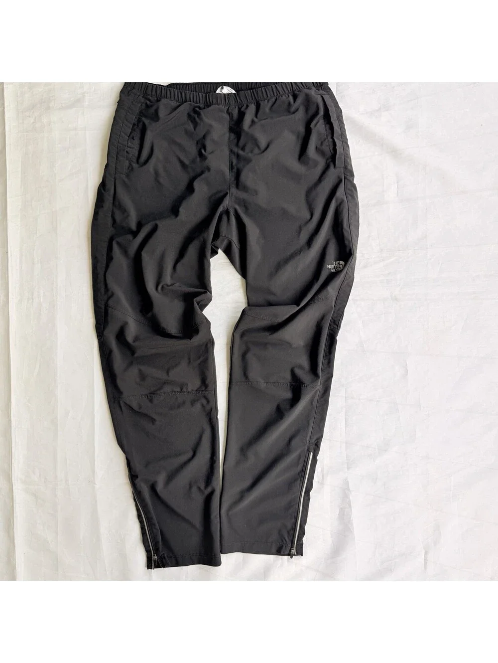 The North Face Windbreaker Pants Men’s Medium Black Ankle Zip Hiking Running